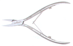 4.5cm (11cm)  INGROWN, FINE POINT STAINLESS STEEL NAIL CLIPPERS.