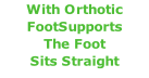 With Orthotic FootSupports  The Foot  Sits Straight